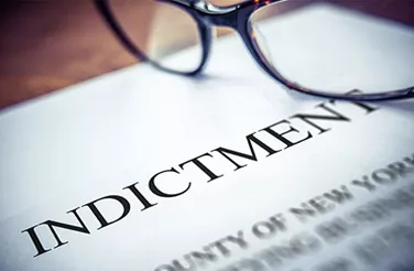 Photo of an Indictment sheet cover.