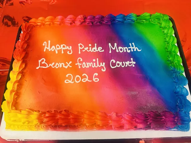 Personalized Pride Cake for the Court’s second annual Pride event celebration 